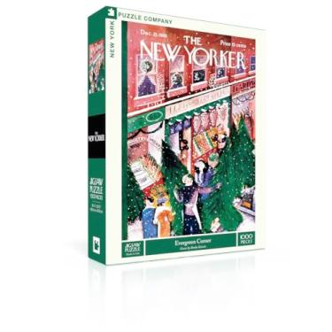 Imagem de New York Puzzle Company - New Yorker Evergreen Corner - Quebra-cabeça de 1000 peças para adultos por Ilonka Karasz
