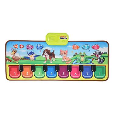 Imagem de TOPINCN Tapetes de Piano Musical Infantil, Padrão Animal, Brinquedos de Aprendizagem Musical para Bebês, Tapete de Piano de Chão para Meninos e Meninas, Tapete de Teclado Musical