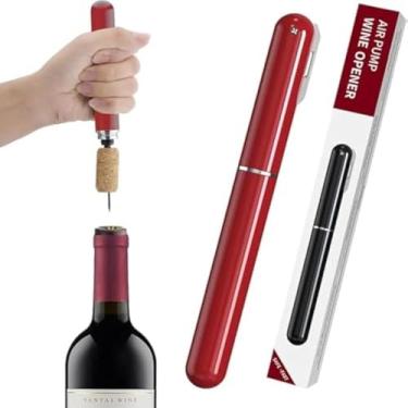 Imagem de Saca rolhas, pressao, remove garrafas, design ergonomico, acessorios, vinhos, pratica, uso domestico, duravel