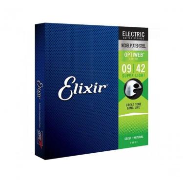 Imagem de Encordoamento Guitarra .009 Super Light Optiweb Elixir