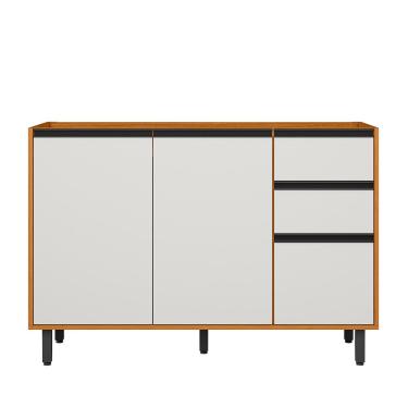 Imagem de Balcão 3 Portas 2 Gavetas (com Tampo) 120cm Ravena Freijo Uv Off Acetinado - Ssx Multicoisas