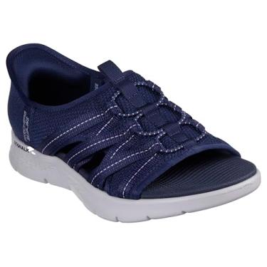 Imagem de Skechers Sandália feminina Hands Free Slip-ins Go Walk Flex – Sadie Fisherman, Azul marino, 42