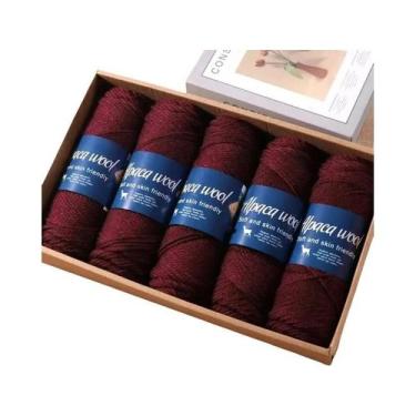 Imagem de Fio De Lã De Alpaca Quente E Elegante 500g Grosso Para Suéteres, Corta