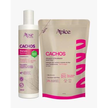 Imagem de Kit Shampoo 300ml e Refil Ativador 500ml Cachos Apice