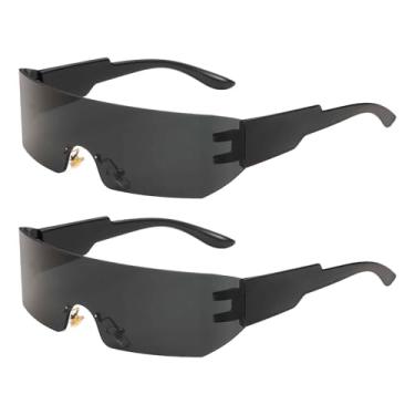 Imagem de HARFINGTON Óculos de sol para mulheres e homens, óculos de sol retrô com proteção solar, Preto, Standard