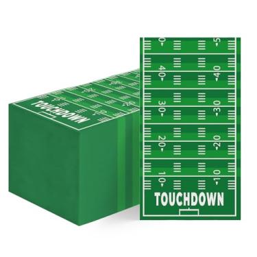 Imagem de Horaldaily 100 guardanapos decorativos de papel descartável de futebol, toalha de mão de toque para festa, almoço, jantar, cozinha, banheiro