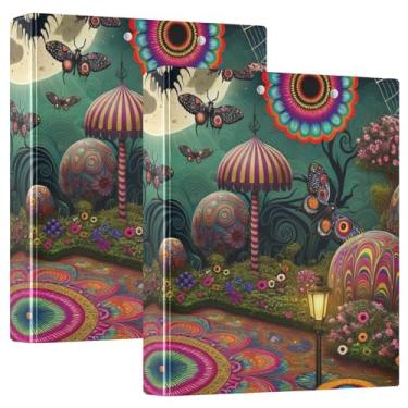 Imagem de Pasta colorida para fichário de Halloween com três anéis e pasta de arquivo para área de transferência de perfil para material escolar e de escritório, 1 pacote