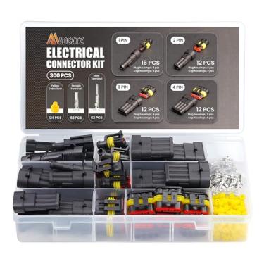 Imagem de 300 peças MADCATZ Automotive 1/2/3/4 pinos conector elétrico conector macho e fêmea conectores de fio conector de fio elétrico à prova d'água, conjunto 26 1-4 maneiras