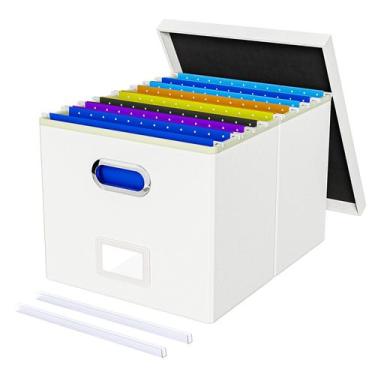 Imagem de Caixa organizadora de arquivos Oterri Portable Letter Legal Storage