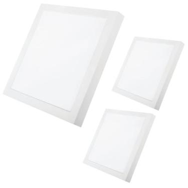 Imagem de Kit 3 Painel Luz Branco Neutro 4000K 30W Bivolt LED Sobrepor Quadrado 