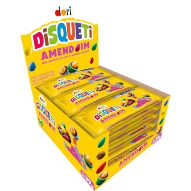 Imagem de Chocolate Confeito Amendoim Disqueti Com 18 Unidades de 39g