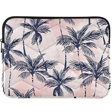 Imagem de Capa acolchoada para laptop Pink Tropics Palm para MacBook Pro de 14 polegadas, acessórios de computador, bolsa universal de 13 a 14 polegadas
