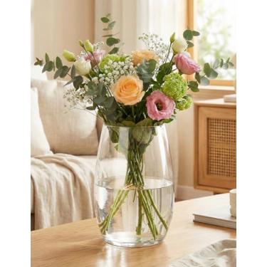 Imagem de NiHome Taça de vinho gigante de 400 ml para mesa de jantar, balcão de bar, sala de estar, copo grande de vidro espesso para servir vinho, champanhe, frutas, lanches, bebidas DIY, centro de mesa