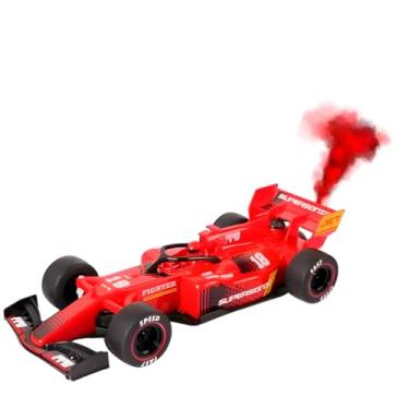 Imagem de Carrinho de Controle Remoto com LED e Fumaça, 1:16, 800mAh, 27MHz, Plástico, 22x5x9.5cm, +3 Anos (Vermelho)