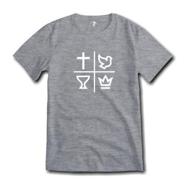 Imagem de Camiseta Quadrangular Evangelho Algodão Premium Cristã - Sete Sete Esp