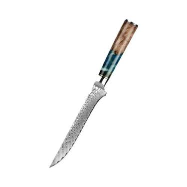 Imagem de Conjunto De Facas De Chef Em Aço Damasco VG10 Com Cabo Azul, Faca Clea