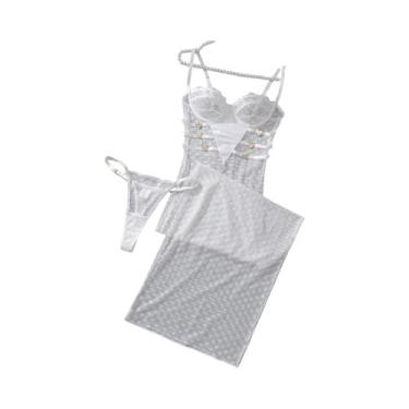 Imagem de Vestido Feminino Sexy Com Alça De Renda, Ajuste Slim, Elegante, Para F