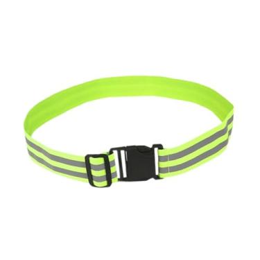 Imagem de Dynwave Cinto refletor ajustável de alta visibilidade para caminhadas, corridas noturnas e esportes infantis, Verde