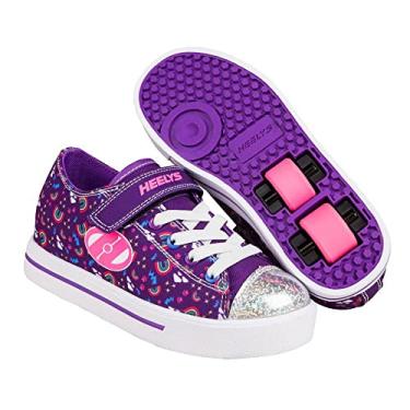 Imagem de HEELYS Girl's Snazzy (Little Kid/Big Kid/Adult) Purple/Multi Rainbow 4 Big Kid, 5 Women's M