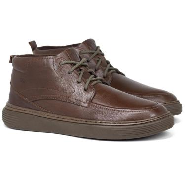 Imagem de Bota Masculina Democrata Denim Clash Couro Com Cadarço Confortável 240302-Masculino