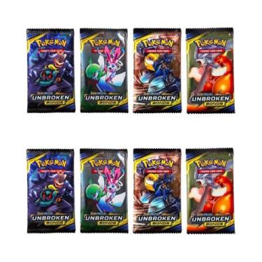 Imagem de Cartas Pokémon Para Crianças, Pacote Com 4, Jogo De Coleção Team up Su