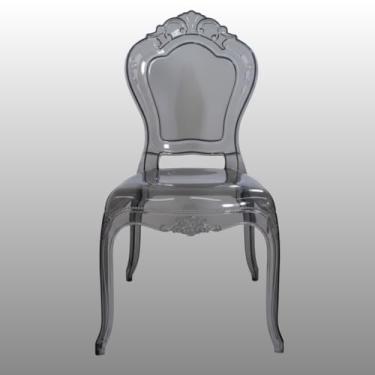 Imagem de Cadeira de Jantar Fumê em Polipropileno Resistente Design Elegante Conforto e Sofisticação para Ambientes e Eventos