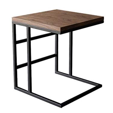 Imagem de Mesa lateral de café, mesa de armazenamento de sala de estar, mesa de sofá de cama, mesa de laptop