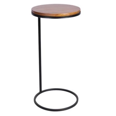 Imagem de Mesa Auxiliar 70cm - Estilo Industrial com Acabamento Premium, Prática para Sala, Escritório e Ambientes Domésticos