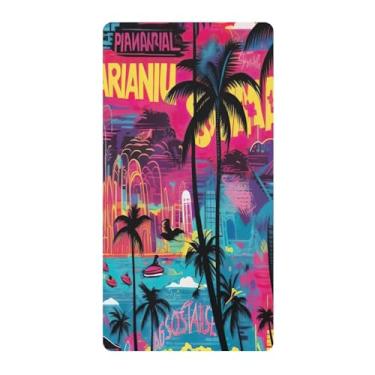 Imagem de Blueangle Lençol de berço padrão para berço infantil - Lençóis de algodão macio e respirável com palmeiras tropicais (180)