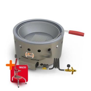 Imagem de Tacho Fritador a Gás Alta Pressão 7L Óleo PR-70G Progás e Cortador de 