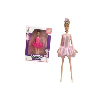 Imagem de Boneca Bailarina Fashion Doll Vestido Roxo - Anjo