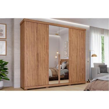 Imagem de Guarda Roupa 6 Portas (2 C- Espelho) E 6 Gavetas Guarapari Cinamomo - Panan