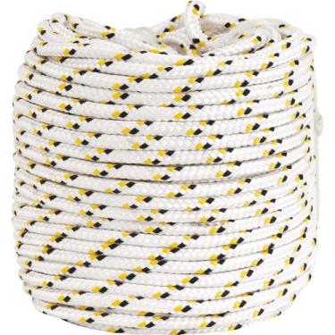 Imagem de Corda Multifilamento Trançada 8,0 mm x 50 m, Branca com Detalhes em Pr