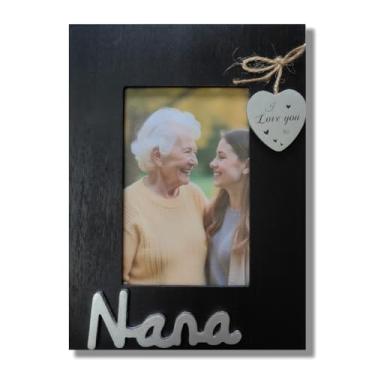 Imagem de Simelecor Porta-retrato para vovô, I Love You Papa, porta-retrato com coração, presente de Dia dos Pais, presente para pai ou vovô de netos, moldura de avô 10 x 15 vertical (Nana)