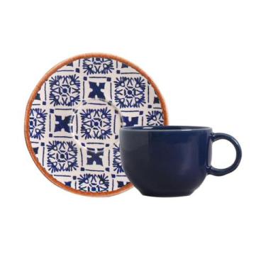 Imagem de Conjunto com 6 Xícaras de Chá com Pires Coup Stoneware New Asteca 220m