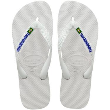 Imagem de Chinelo Havaianas Brasil Logo - Branco, 45/46