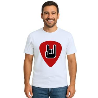 Imagem de Camiseta Palheta Red Rock And Roll Estampa Personalizada - Use P4, Bra