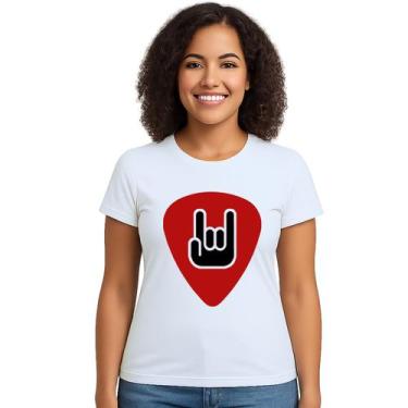 Imagem de Camiseta Palheta Red Rock And Roll Estampa Personalizada - Use P4, Bra