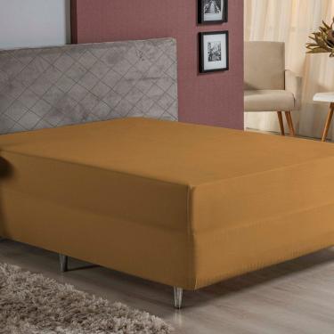 Imagem de Lençol Com Elástico King Nobre 1 Peça Luva De Box 55cm De Altura Malha 100% Algodão - Cobre