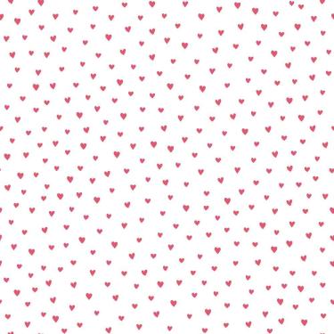 Imagem de Papel De Parede Fofura Baby Corações Rosa Fundo Branco Ff4023