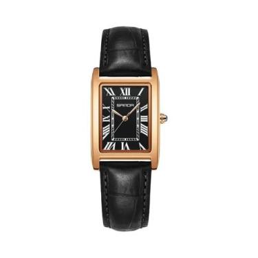 Imagem de Relógio De Pulso Vintage Com Pulseira De Couro Para Homens E Mulheres,