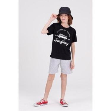 Imagem de Conjunto Infantil Menino Ecológico Surfing Preto-Masculino