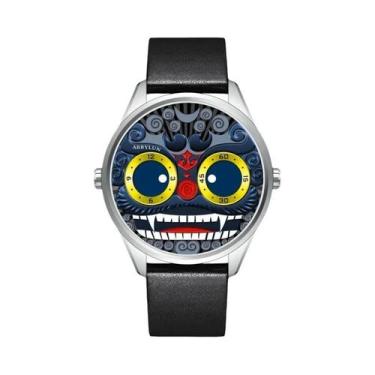 Imagem de Relógio De Pulso De Quartzo Lion Design 3D Joker Para Homens Com Pulse