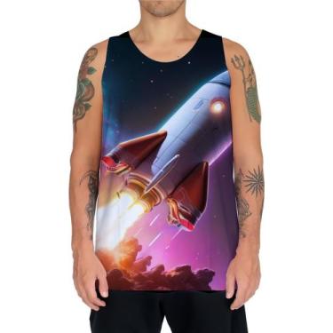 Imagem de Camiseta Regata Foguete Espacial Space Rocket Espaço 2 - Kasubeck Stor