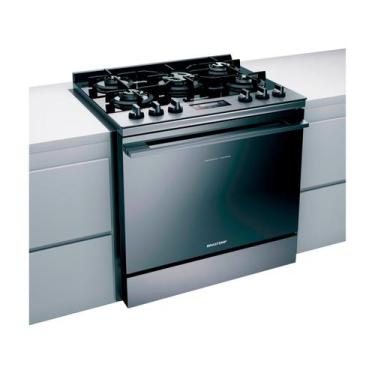 Imagem de Fogão Brastemp 5 Bocas de Embutir Inox com Mesa de Vidro e Touch Timer
