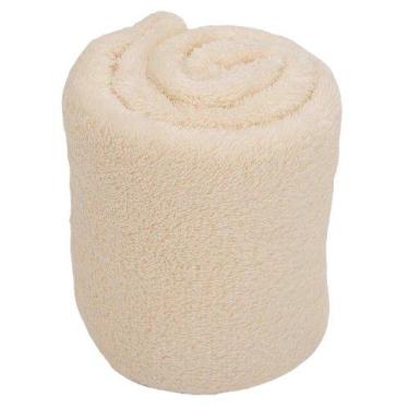 Imagem de Manta / mantinha para bebê soft bublim microfibra rolinho, BEGE