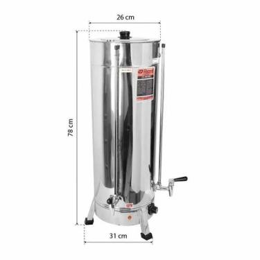 Imagem de Cafeteira Elétrica Comercial Industrial 8 Litros Aço Inox Record, 110V
