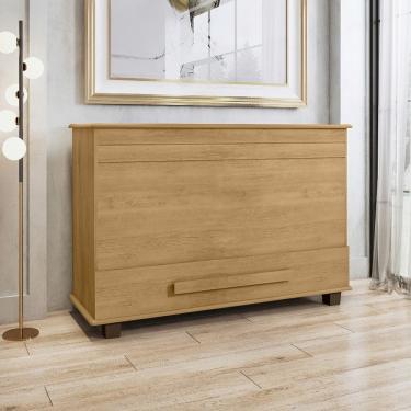 Imagem de Baú Itália Rv 136cm com Gaveta Abertura Assistida em MDF Cinamomo para Quarto Design Moderno RV Móveis