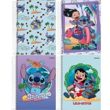 Imagem de Caderno Espiral Capa Dura 12x1- 192 Folhas - Lilo & Stitch - StarSchoo