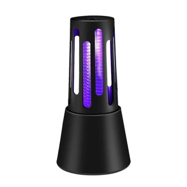 Imagem de Abajour Mata Mosquito Pernilongo Inseto Mosca LED USB sem Produtos Químicos Preto